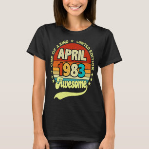 Camiseta 40 anos é incrível desde abril de 1983 40º anivers