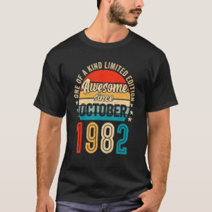 Camiseta 40 anos é incrível desde outubro de 1982 40º anive