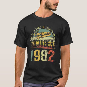 Camiseta 40 anos Espetacular outubro de 1982 40º Bday