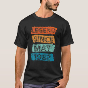 Camiseta 40 Anos. Legenda desde maio de 1982 aniversário de