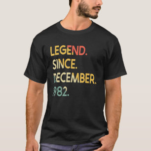 Camiseta 40 Anos Lenda Vintage Desde Dezembro de 1982 40º A