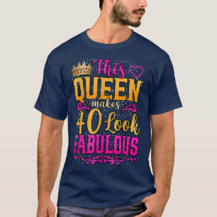 Camiseta 40 anos Oferece 40 e Fabuloso desde 1982 40º B