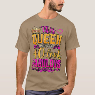 Camiseta 40 anos Oferece 40 e Fabuloso desde 1982 40º B