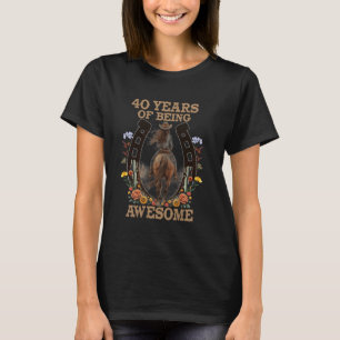 Camiseta 40 Anos Sendo Garota Incrível Cavalos Selvagens G