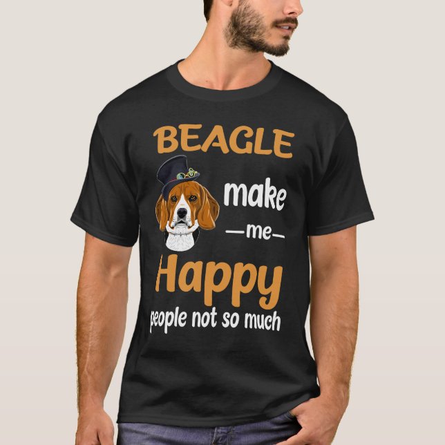 Camiseta 40 Beagle me faz feliz (Frente)