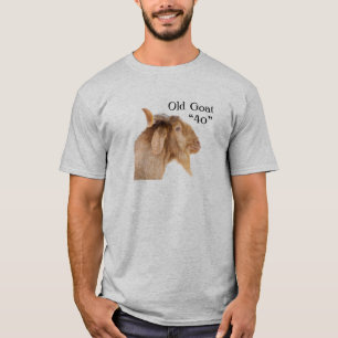 Camiseta "40" De Cabra Antiga Com 40 Anos