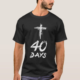 Camiseta 40 dias Christian Distress Cross Páscoa Len