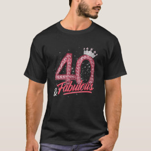 Camiseta 40 e Fabulosa aniversário de 40 anos, Meninas Diam