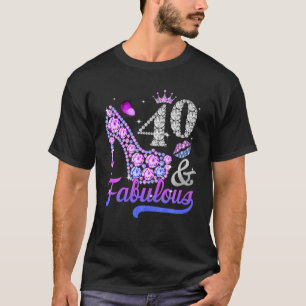 Camiseta 40 E Fabulosas Mulheres De Alto Salto aniversário