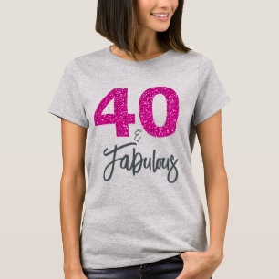 Camiseta 40 e Presente de Aniversário Fabuloso