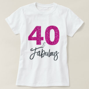 Camiseta 40 e Presente de Aniversário Fabuloso