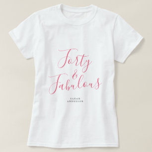 Camiseta 40 modernos presente de aniversário de 40 anos