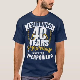 Camiseta 40.o aniversário de casamento 1