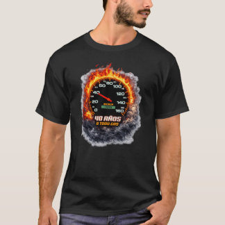 Camiseta 40 Years Full Throttle Born 1985 Speedometer Bir