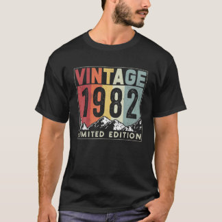 Camiseta 40 Years Old Decoration Vintage 1982 40Th Birthday