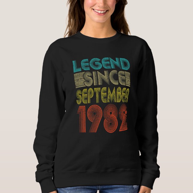 Camiseta 40 Years Old  Legend Since September 1982 40th Bir (Frente)