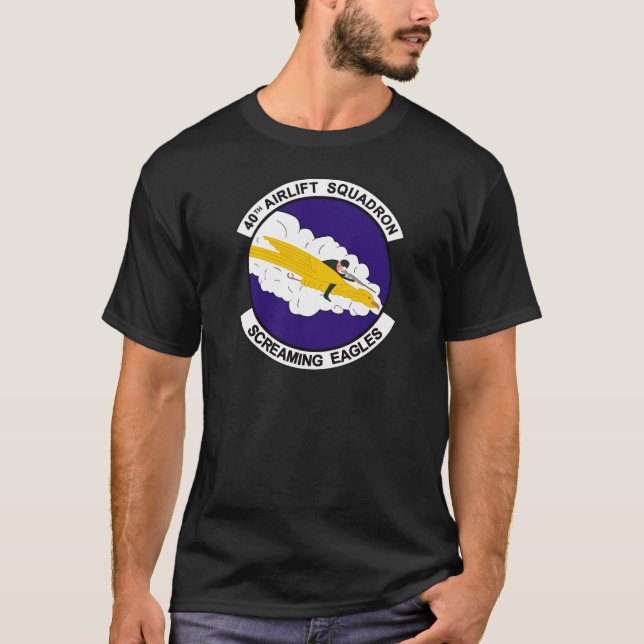 Camiseta 40th Esquadrão do transporte aéreo (Frente)