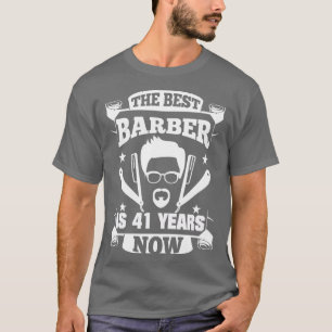Camiseta 41º Aniversário Presente Barber 41 Anos Barbershop