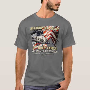 Camiseta 412 helicóptero piloto da família Huey