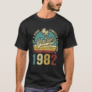 Camiseta 41 Aniversário Presente Vintage 1982 Um Limite De