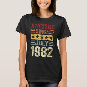 Camiseta 41 anos Aniversário fantástico desde julho de 1982