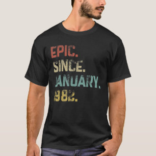 Camiseta 41 Anos De Idade Epic Incrível Desde Janeiro De 19