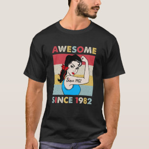 Camiseta 41 Anos De Idade Incrível Desde 1982 41rua Anivers