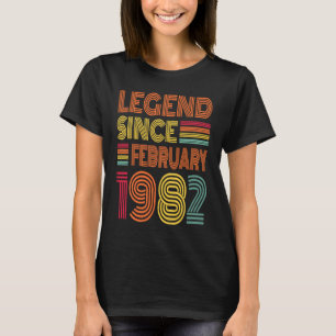 Camiseta 41 Anos De Idade Incrível Desde Fevereiro De 1982