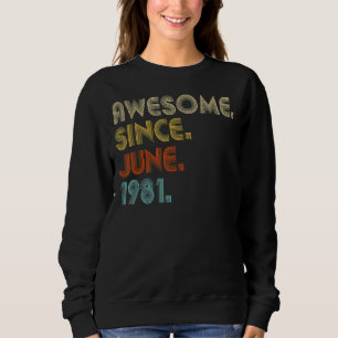 Camiseta 41 Anos De Idade Incrível Desde Junho De 1981 41ru