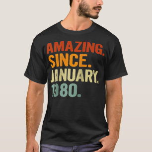 Camiseta 41 Anos De Idade Retroativa Dão De Aniversário Inc