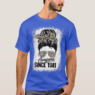 Camiseta 41 anos é incrível desde 1981 leopardo 41º nascime