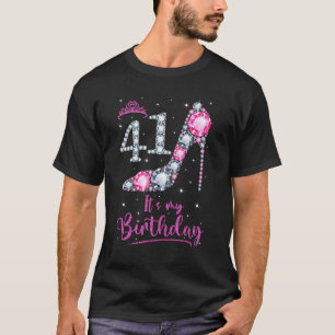 Camiseta 41 É o meu Aniversário, cor-de-rosa, 41rua, Aniver