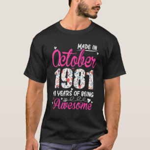 Camiseta 41rua Awesmpidia de aniversário Desde outubro de 1