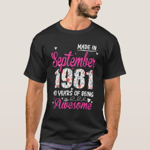 Camiseta 41rua Awesmpidia de aniversário desde setembro de