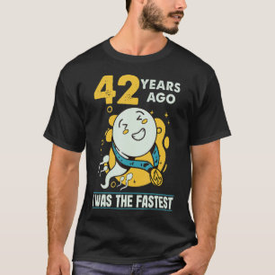 Camiseta 42º Aniversário Engraçado Homens Humor 42 Anos Atr