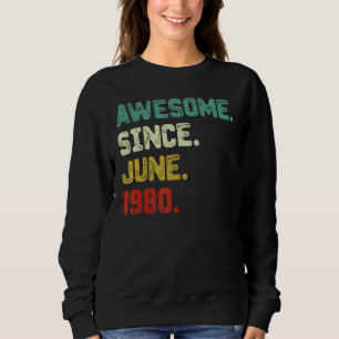 Camiseta 42º Aniversário Incrível Desde Junho De 1980 42 An