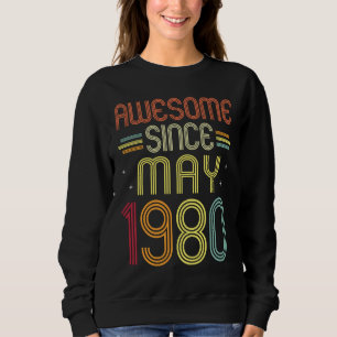 Camiseta 42º Aniversário Incrível Desde Maio De 1980 42 Ano