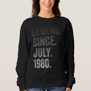 Camiseta 42º Aniversário Legenda De 42 Anos Desde Julho De