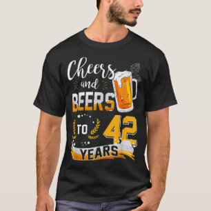 Camiseta 42.º Aniversário "Cheers and Beers" A 42 Anos De N