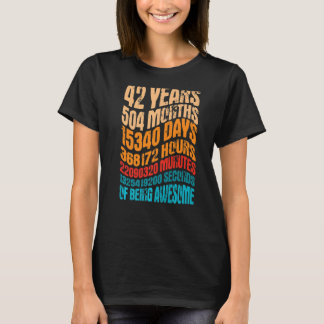 Camiseta 42 Anos De Idade 42º Aniversário Legal Vintage Ret