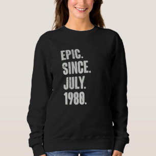 Camiseta 42 anos de idade 42.º aniversário Epic desde julho