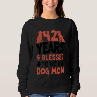 Camiseta 42 anos e mãe de cão! Cachorro de 42 anos Mãe Birt