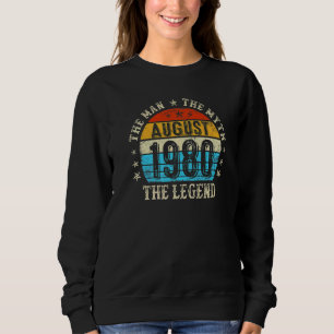 Camiseta 42 anos O Homem Mito Legenda agosto de 1980 42th B