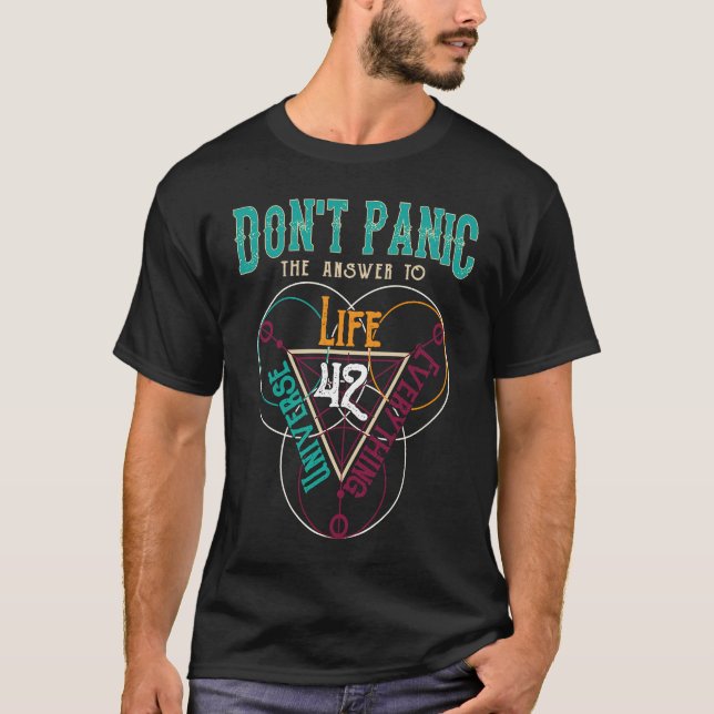 Camiseta 42 Resposta à vida O universo e tudo o mais (Frente)