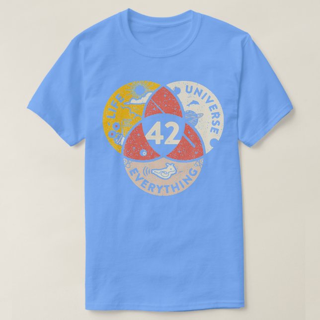 Camiseta 42 Resposta ao Universo da Vida e Tudo (Frente do Design)