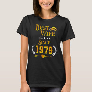 Camiseta 43º Aniversário do Casamento Melhor Esposa Desde 1