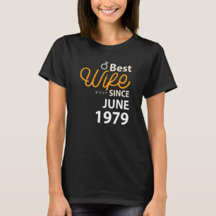 Camiseta 43º aniversário do casamento Melhor Esposa desde j