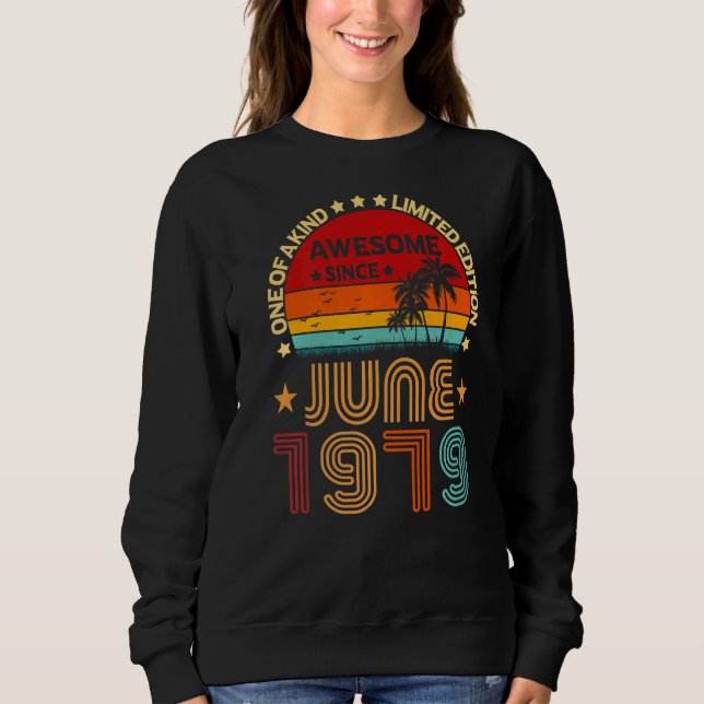 Camiseta 43º Aniversário Impressionante Desde junho de 1979 (Frente)