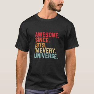 Camiseta 43º Aniversário Incrível 1979 Em Todos Os Universo
