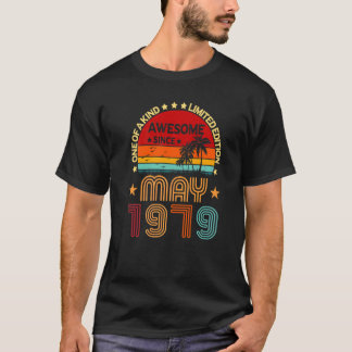 Camiseta 43º aniversário incrível desde maio de 1979